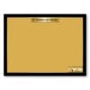 A black frame with a yellow background