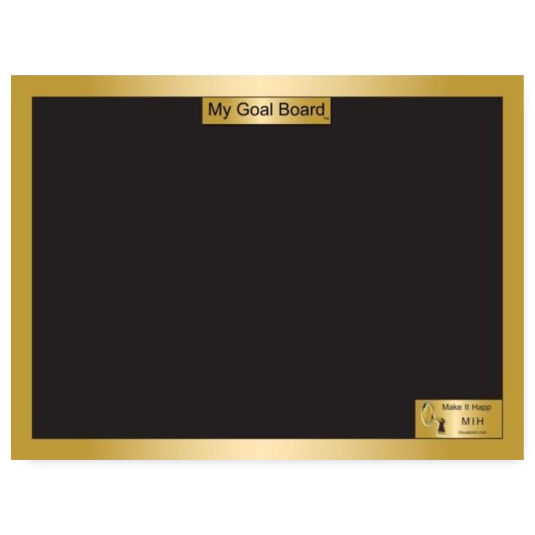 A black board with gold trim and the name of the room.
